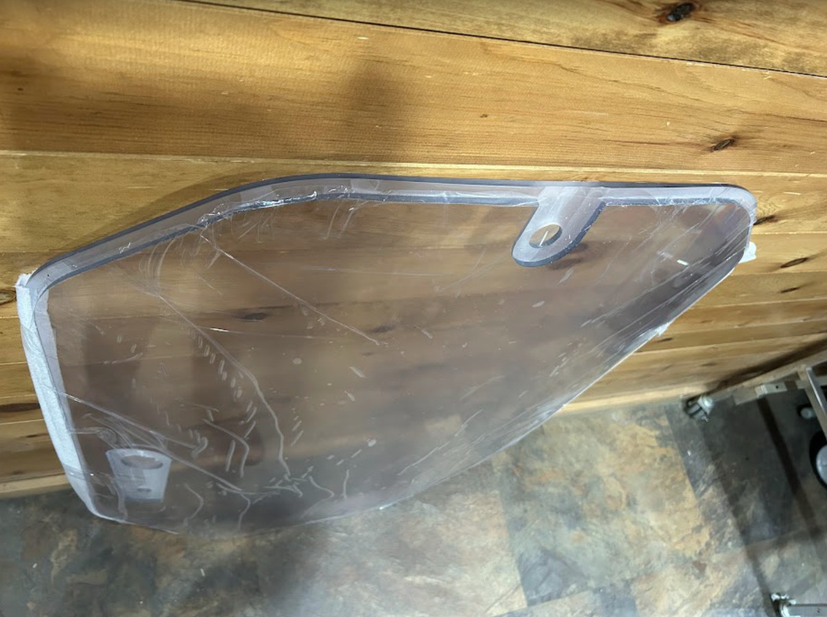 1/2" John Deere P Series Skid Steer Door Poly Lexan Mulcher Mower Windshield