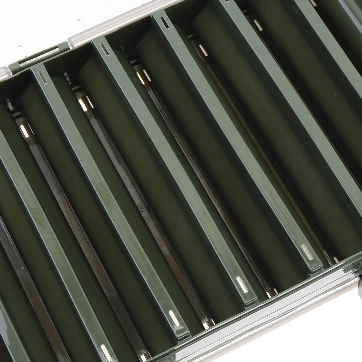 Double Sided Tackle Storage Box14 Tray Plastic Fishing Lure Bait Organizer Case