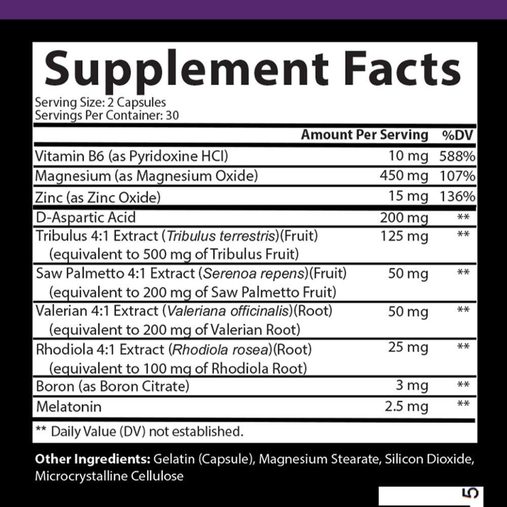 Monster Test Testosterone Booster Testosterona Supplement for Men AM and PM 2 Pk