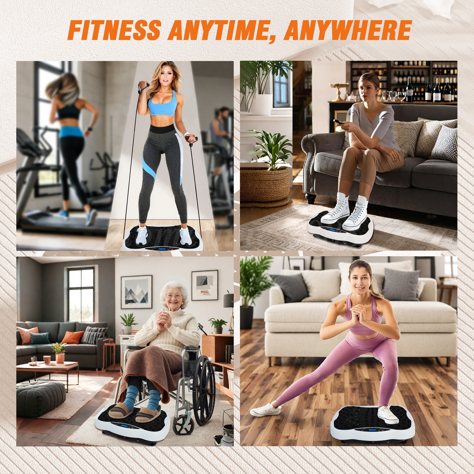 Vibration Platform Plate Whole Body Exercise Fitness Massager Machine Slim NEW