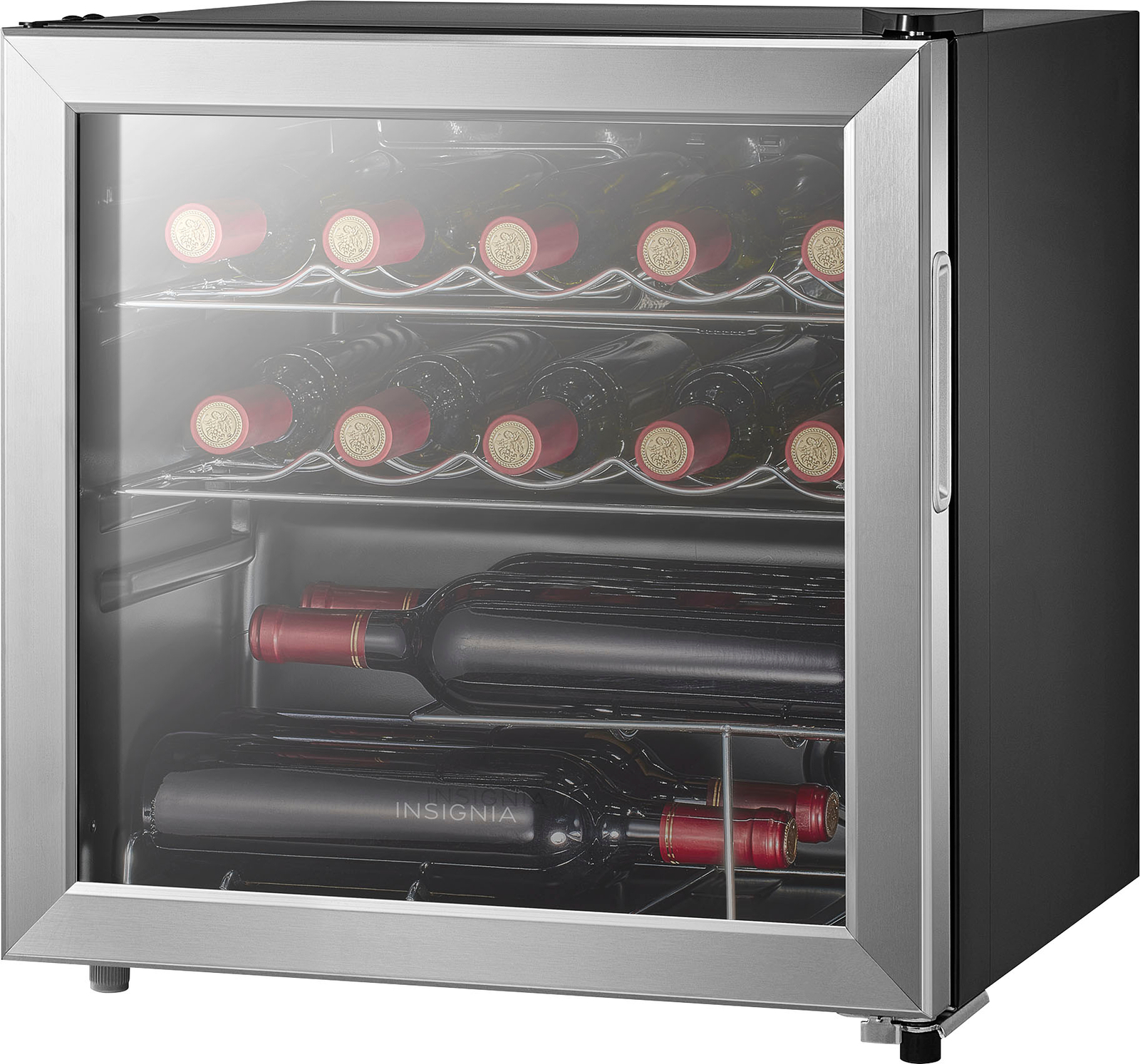 Insignia- 14-Bottle Wine Cooler - Stainless Steel