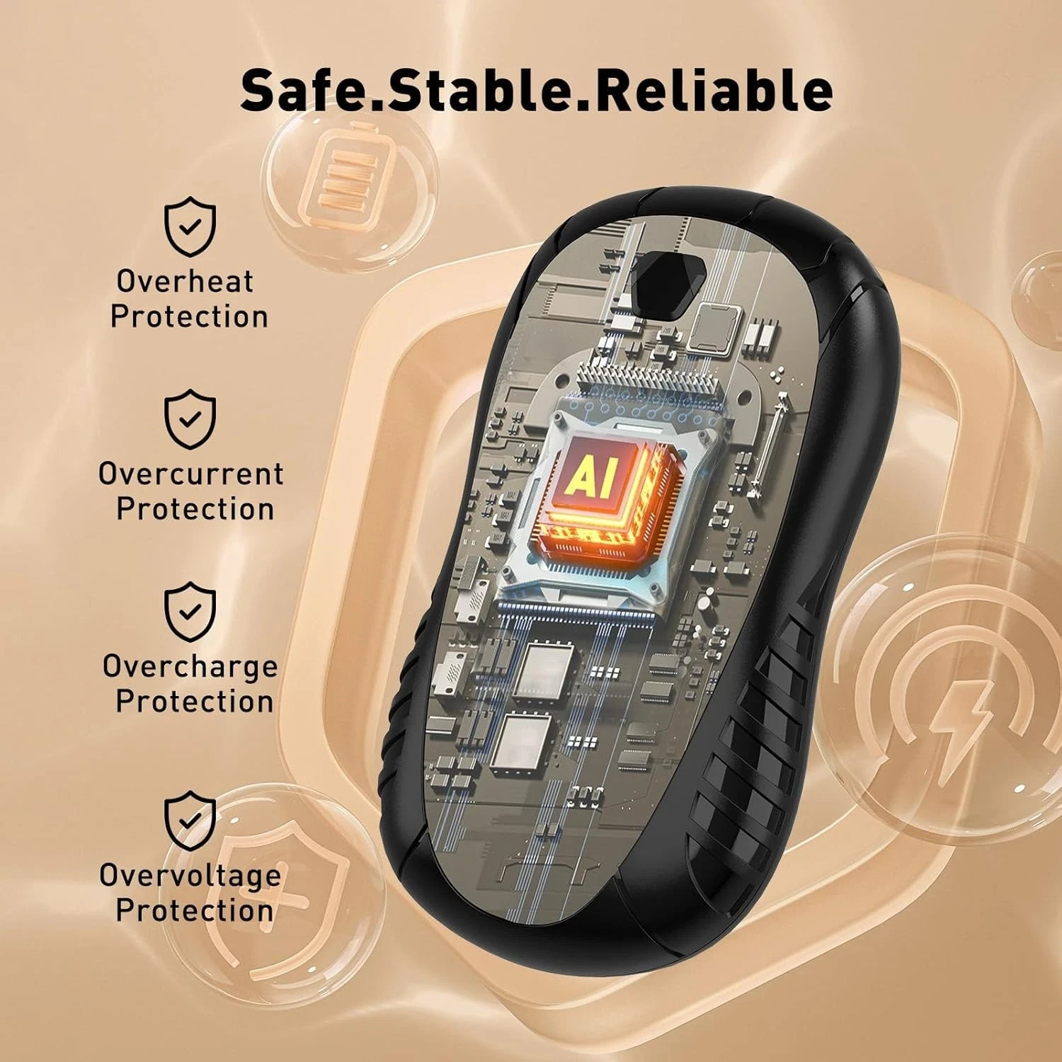 New Electric Rechargeable Hand Warmers 10000mAh, 2Pack Portable Hand Warmer