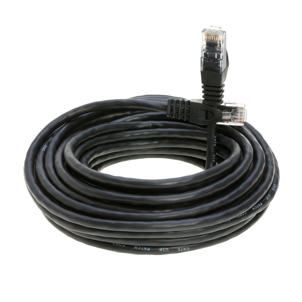 CAT6 Black Patch Cord Network Ethernet Cable LAN RJ45 UTP 25FT- 200FT Multi LOT