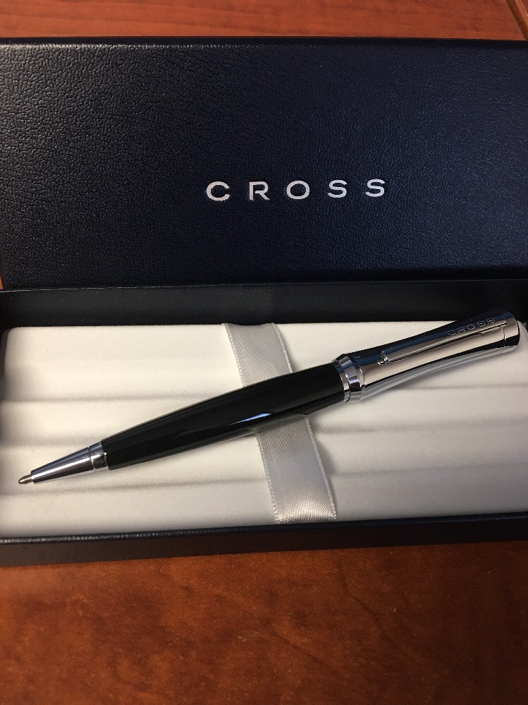 Cross Parasol Chrome and Black Twist Ballpoint Pen