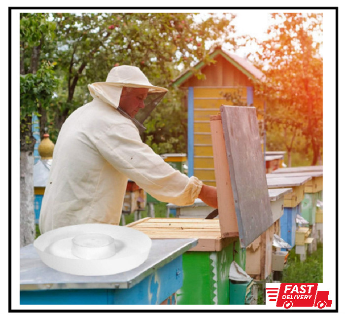 Rapid Bee Feeder Round Hive Top Plastic Water White