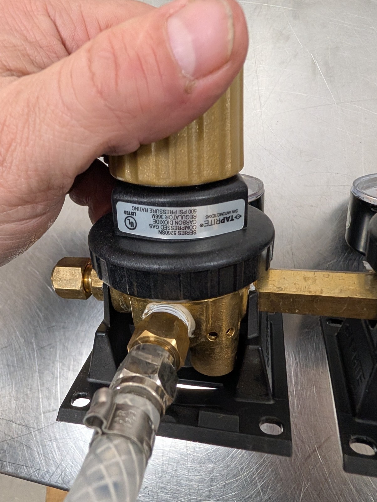 Taprite Dual Body CO2 Regulator - Two Gauge Two Outlet Series 5260SN 500psi [OFF