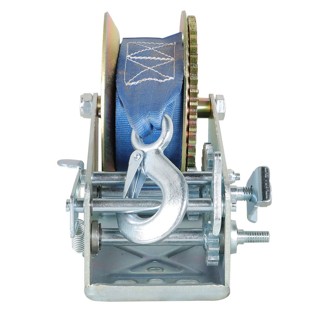 3500 LBS 32 FT Cable Dual Gear Hand Winch Hand Crank for ATV RV Trailer