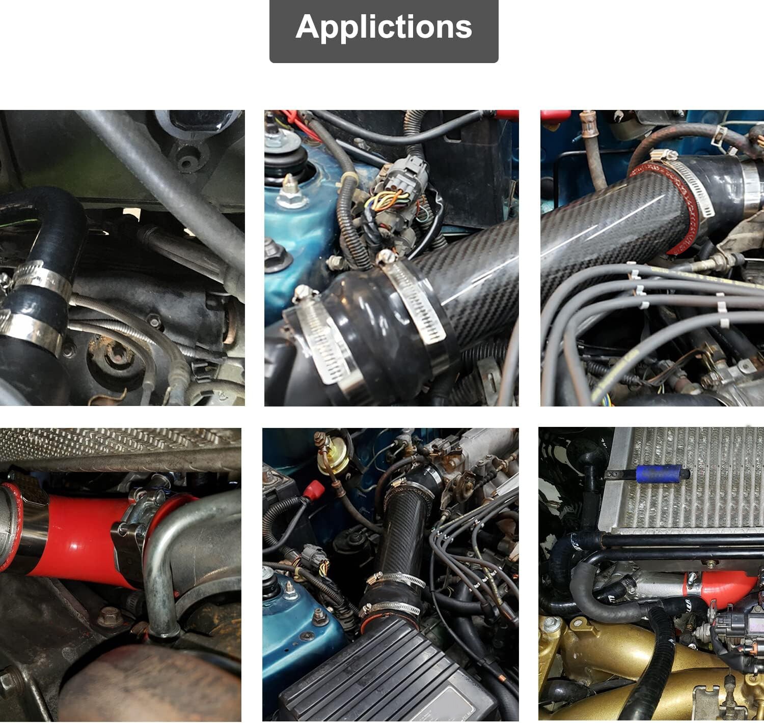 2.5" to 3" Inch Silicone Reducer Coupler Turbo Hose 63mm-76mm + 2x T-Bolt Clamps