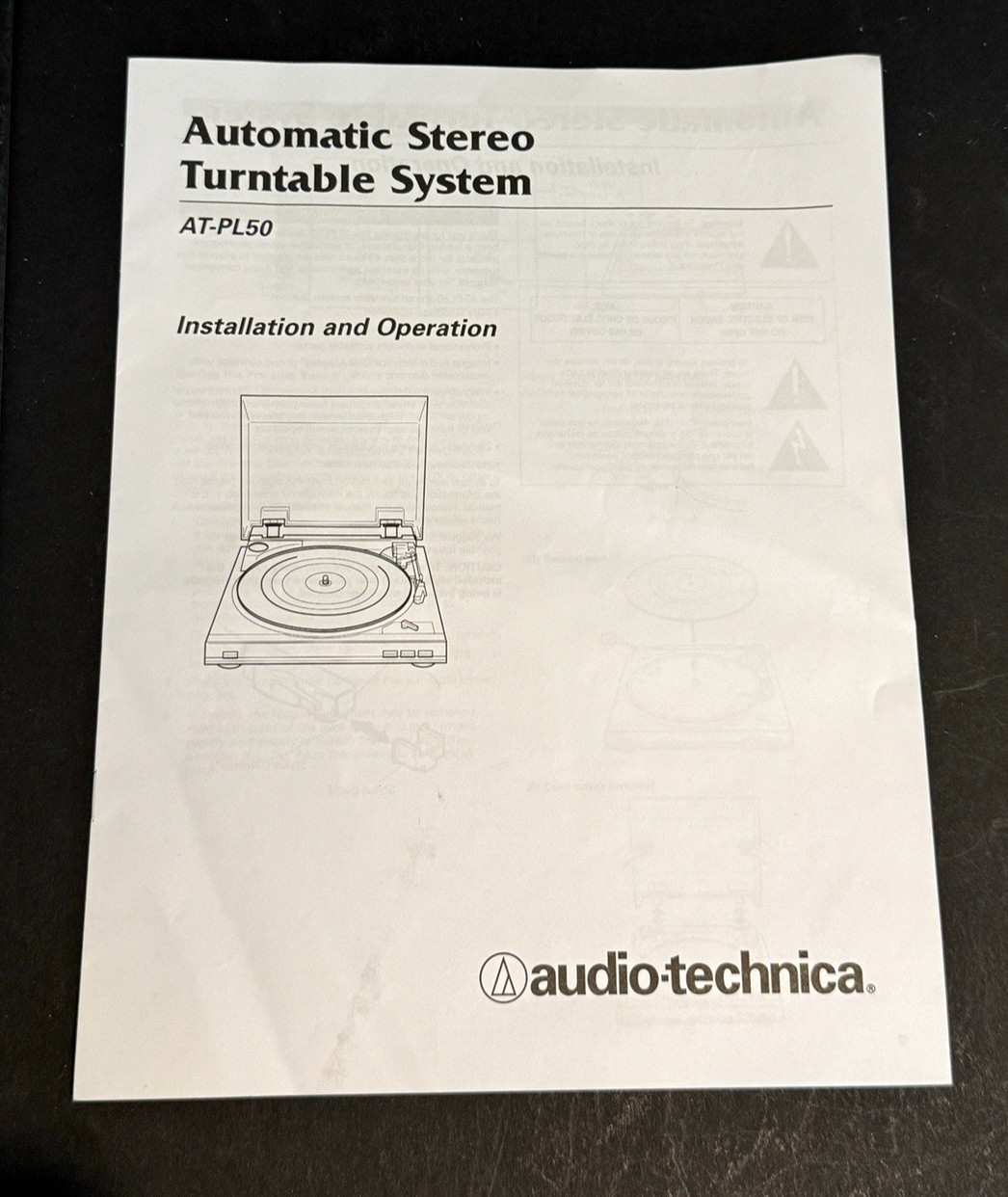 New Audio-Technica AT-PL50 Fully Automatic Stereo Turntable System IN BOX