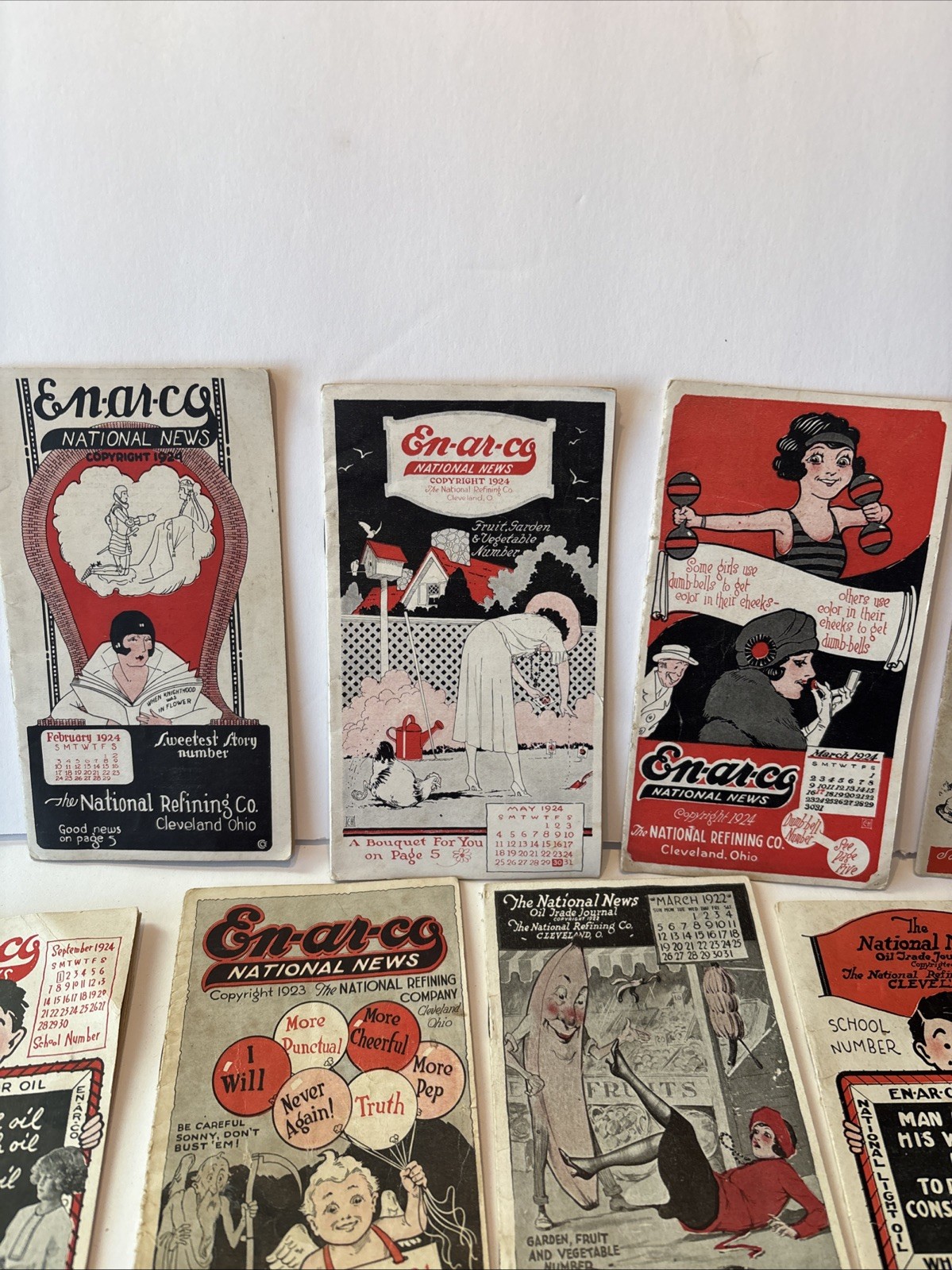 Ten Vintage En-ar-co National News Pamphlets. 1922-1924 Enarco