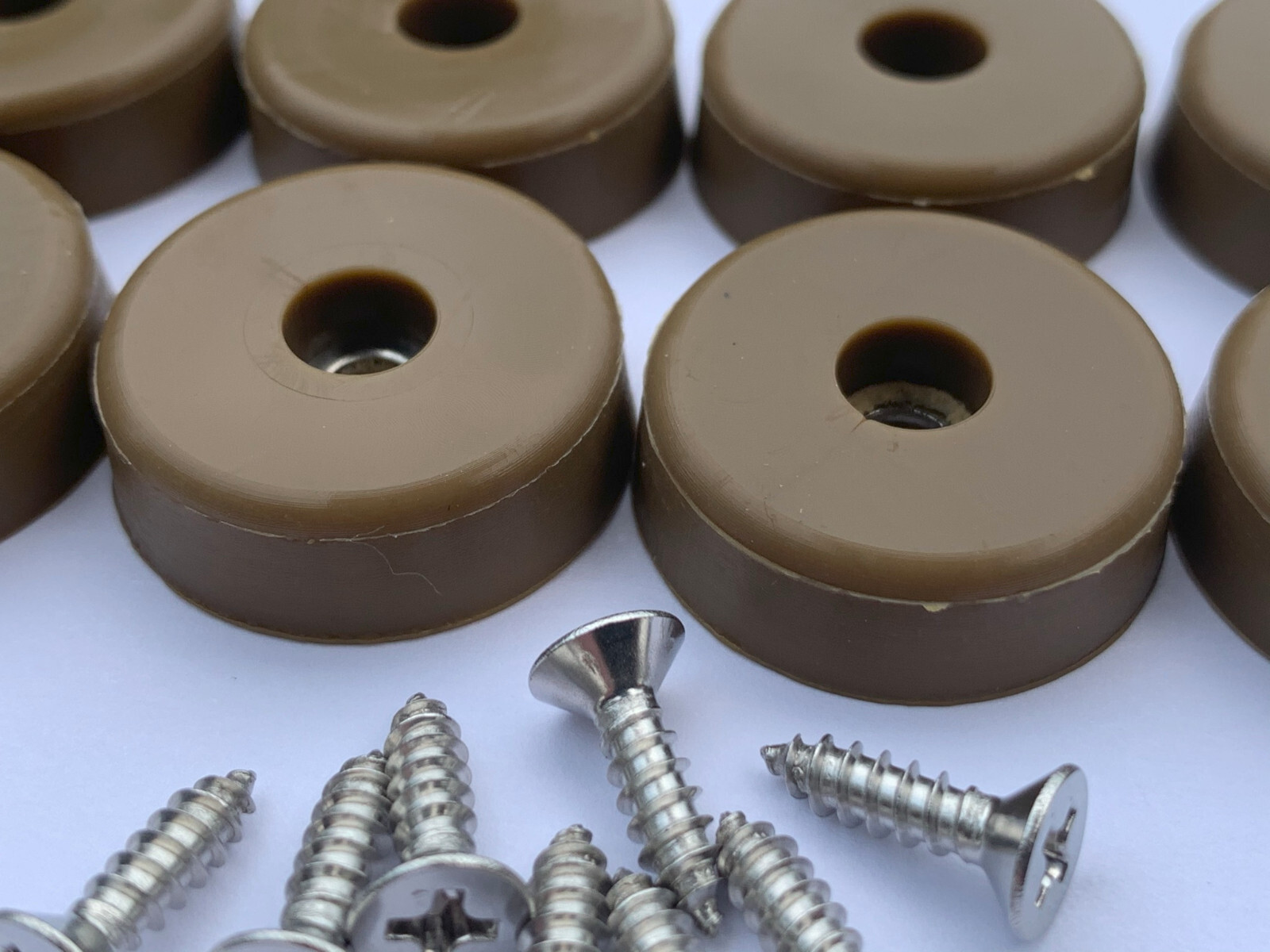 1" DIA Cutting Board Rubber Bumpers LOW PROFILE Silicone Black Clear Stainless