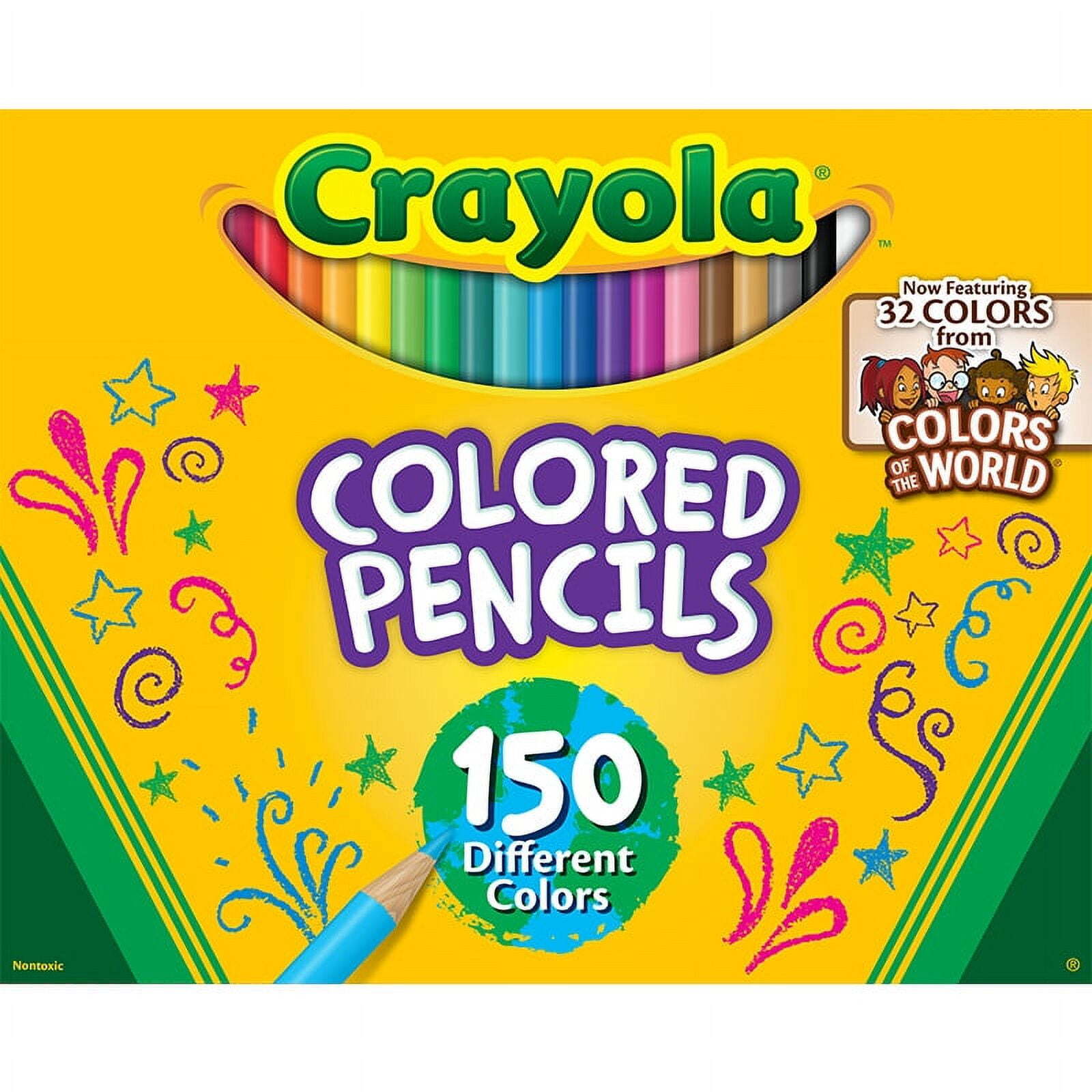 Crayola Colored Pencil Set, Colors of the World, 150 Ct, Back to School Supplies