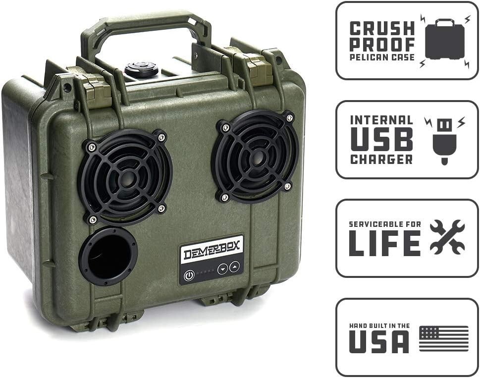 DemerBox DB2 Wireless Speakers Waterproof Portable Rugged Outdoor 40+ h Battery