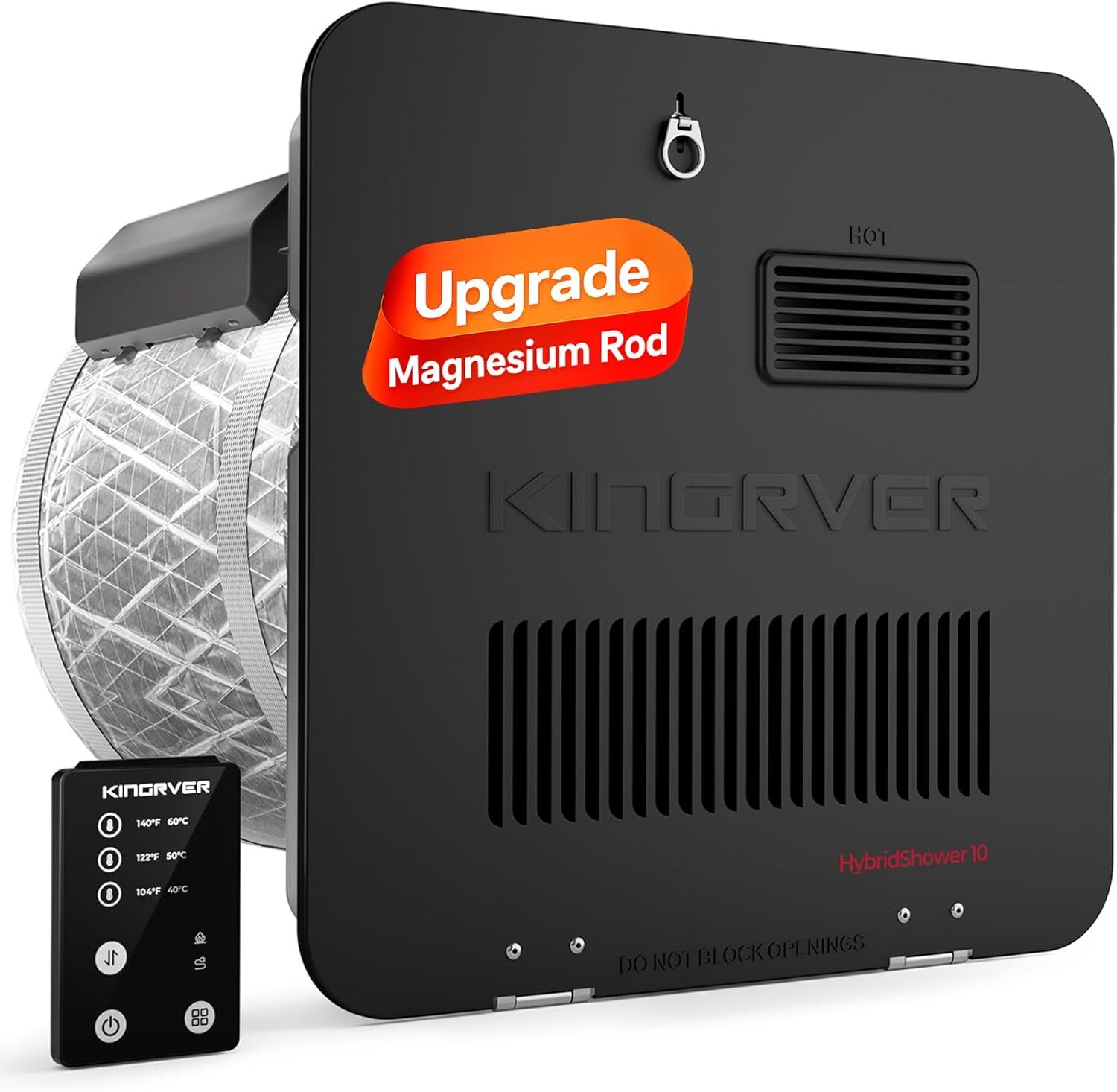 10 Gallon RV Water Heater Dual Fuel 1440W Electric & 12000 BTU Gas Hot Water