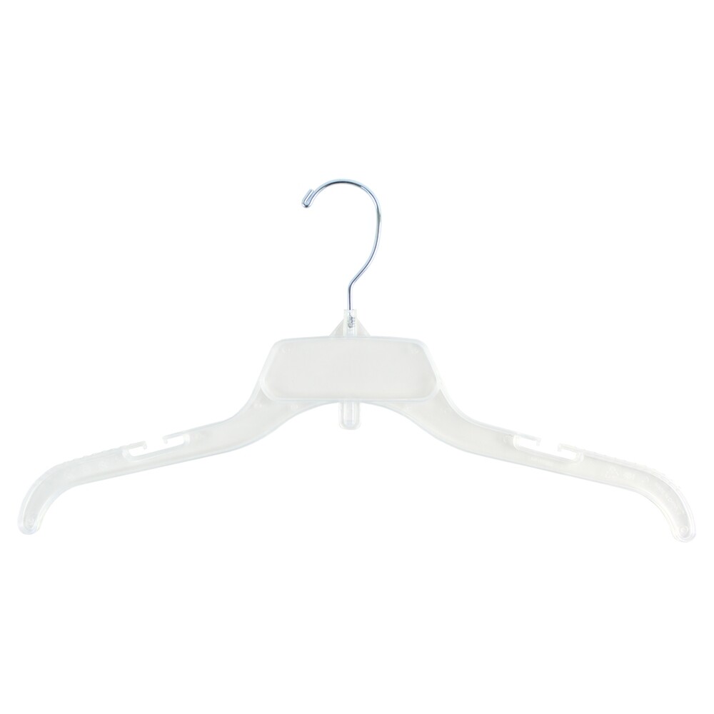 Unbreakable Clear Plastic Dress/Shirt Hanger- 17" Box of 50