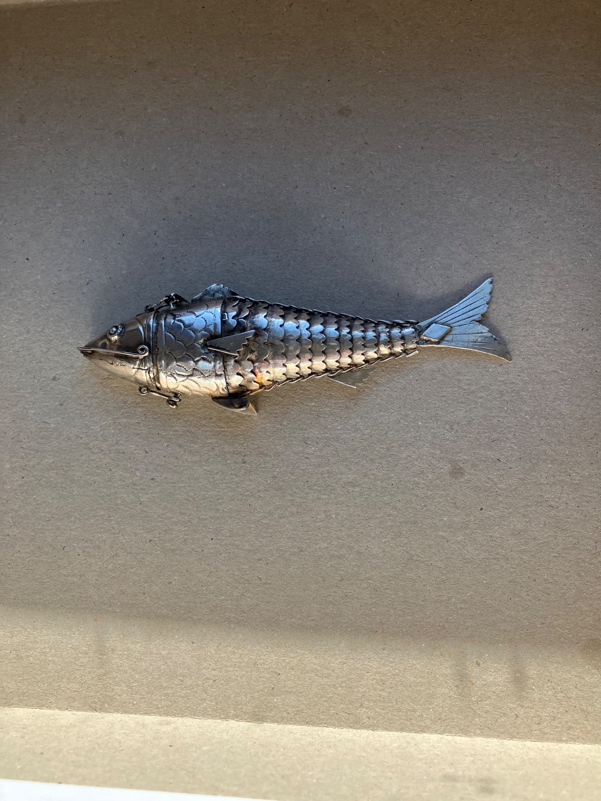 Vintage Silver Large Articulated Fish