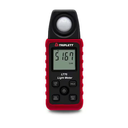 Triplett Lt75 Lightmeter,  +/-3%Light Acc", Fullsize,