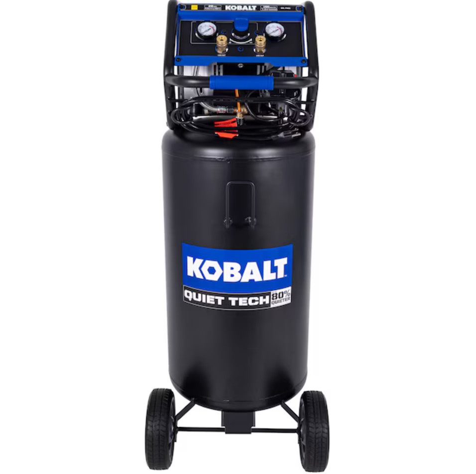 Kobalt QUIET TECH 26 Gallon 150 PSI Vertical Air Compressor Free Shipping