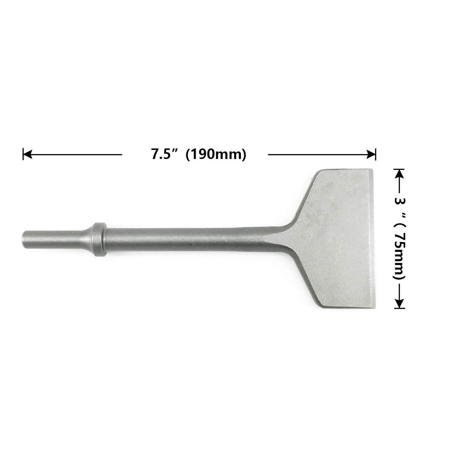 3 Inch Wide Air Chisel Bit, Pneumatic Tile & Thinset Scaling Chisel - 0.401 I...