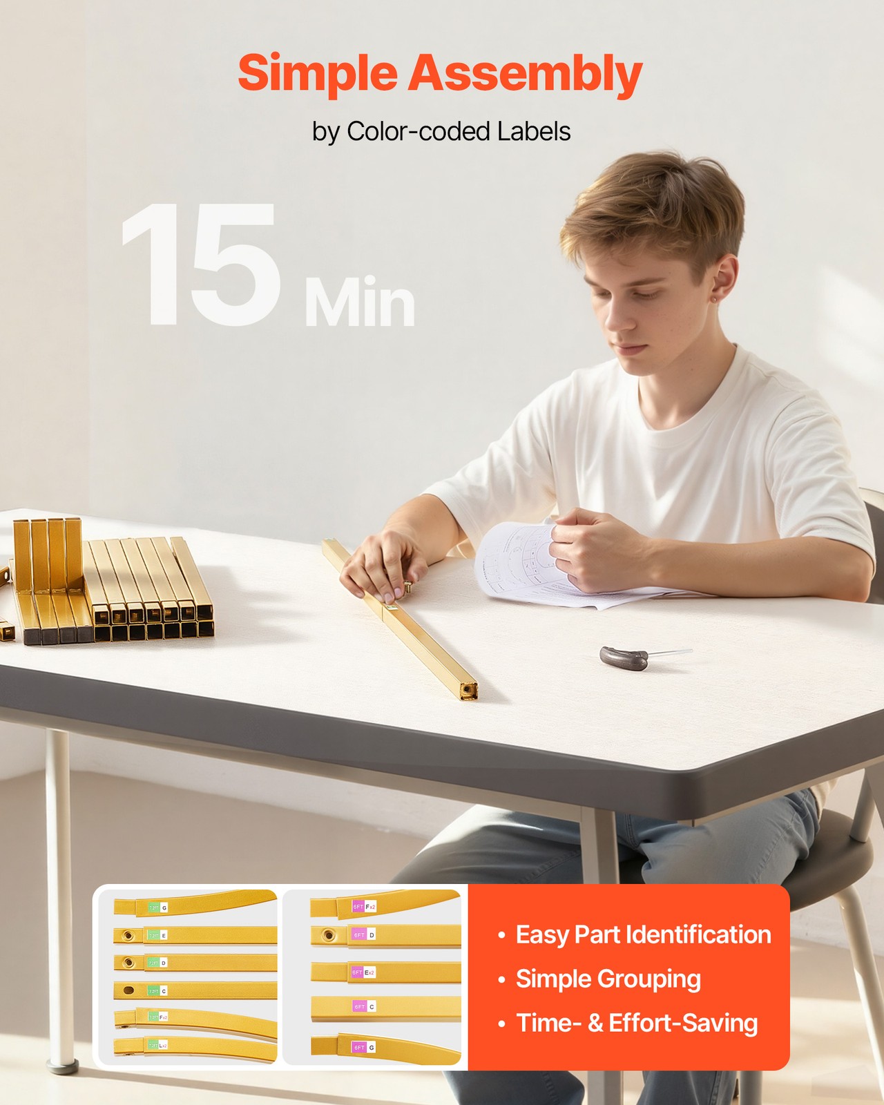 VEVOR Arch Backdrop Stand Metal Arch Backdrop Stand 7.2 ft and 6 ft Set of 2