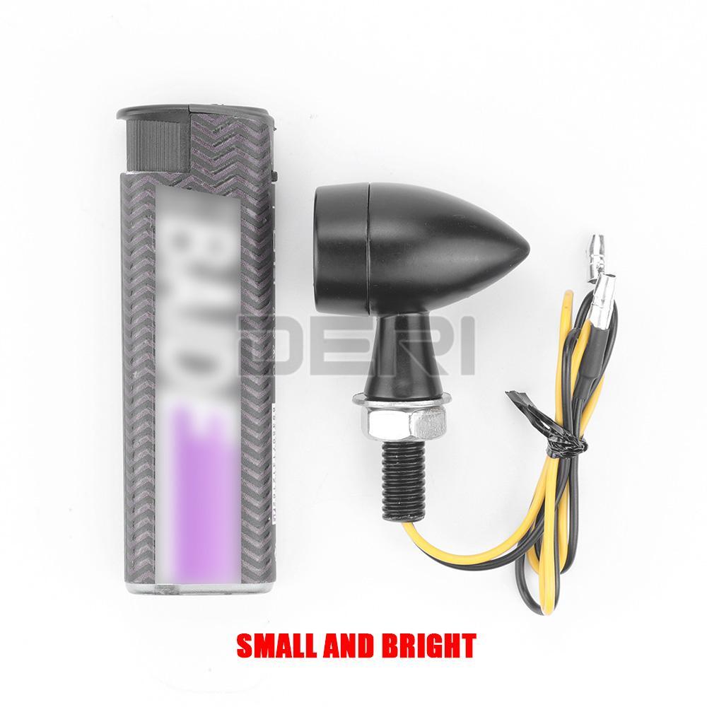 Mini Motorcycle LED Turn Signals Blinker Light Indicator Amber Lamp Universal US