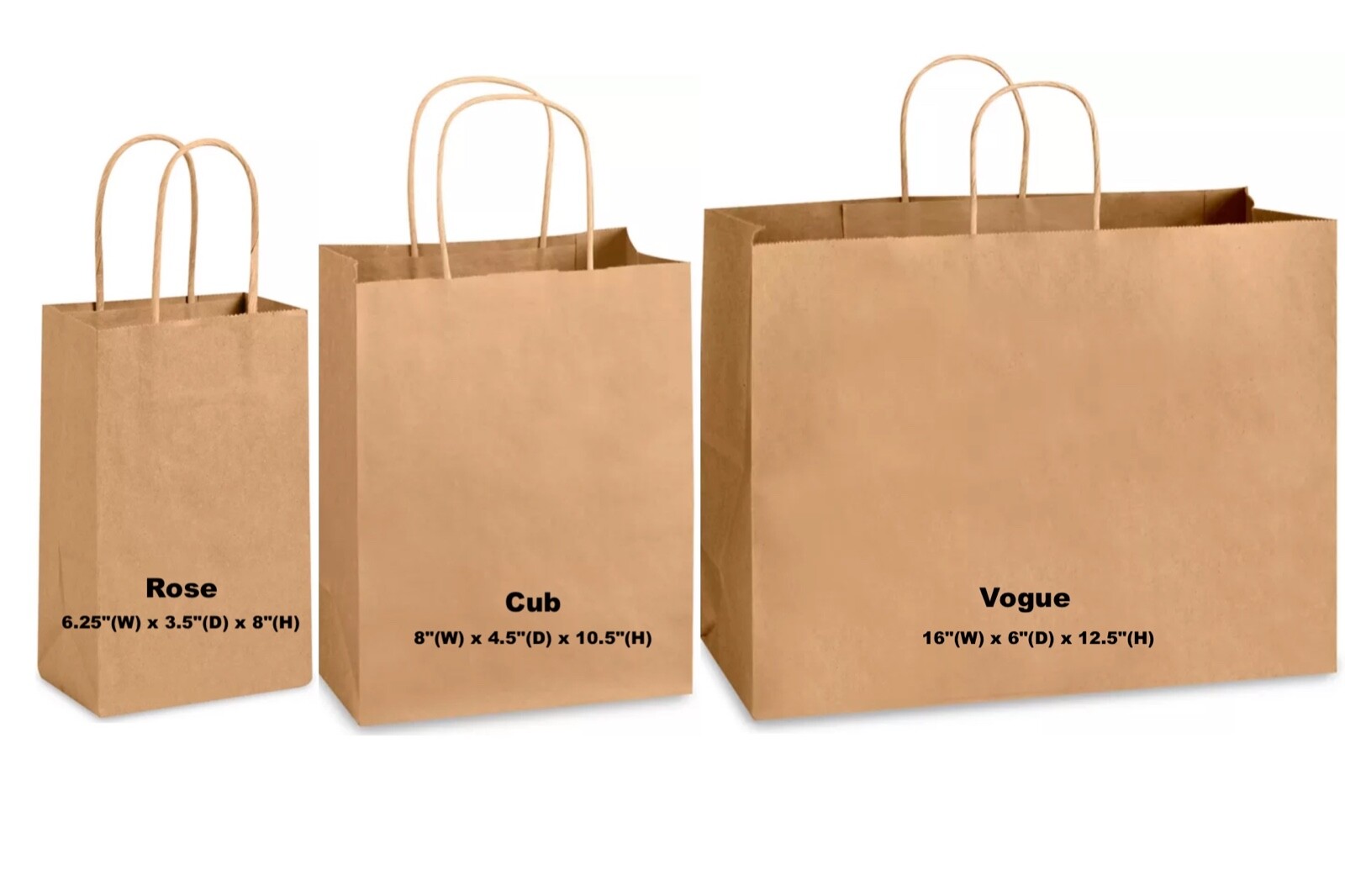 Kraft Paper Bag Party Shopping Gift Bags Retail Merchandise with Handles