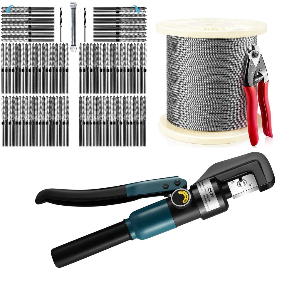 Cable Railing Kit 1/8 Stainless Steel Wire Rope Aircraft Deck Railing Hardware