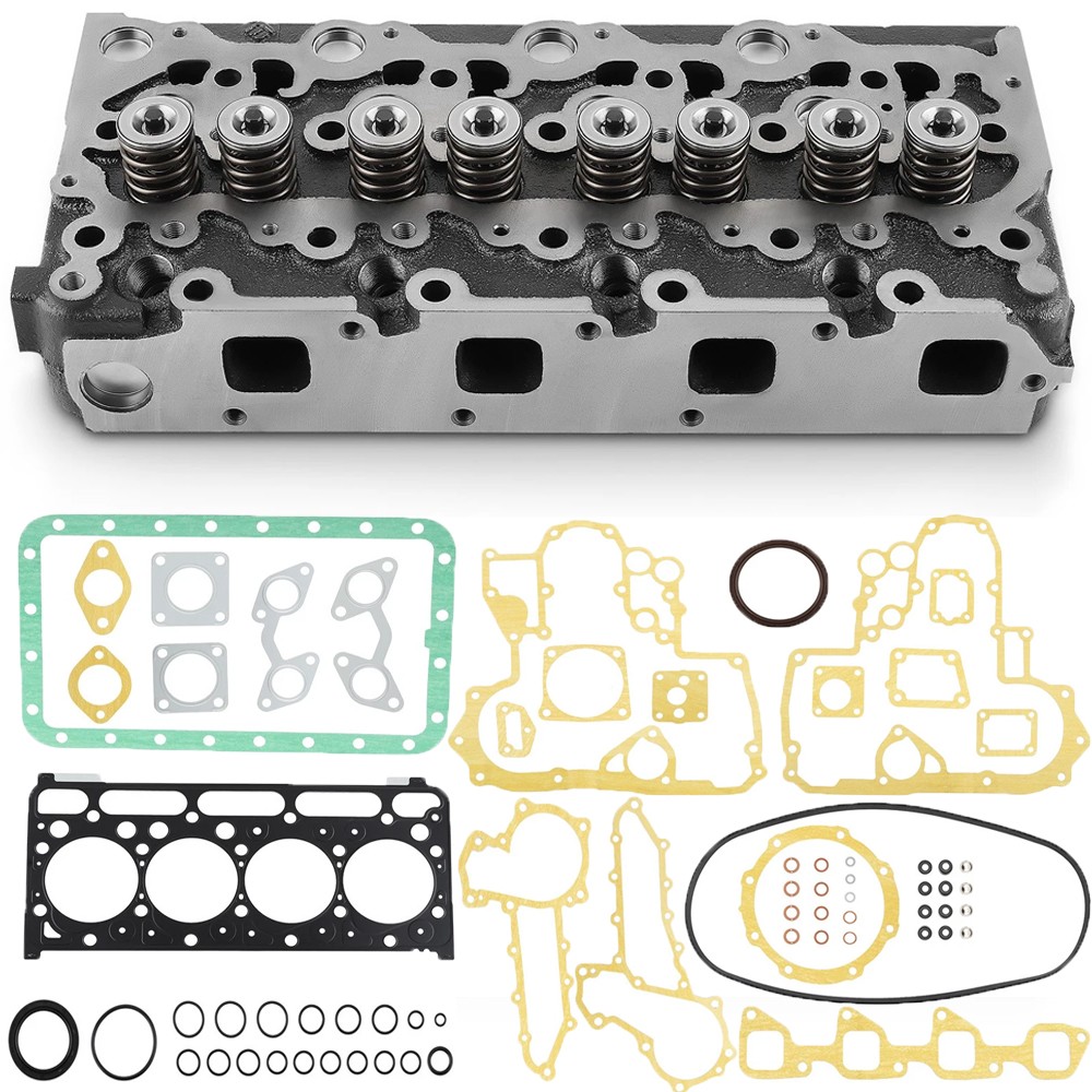 Complete Cylinder Head & Full Gasket Kit For Kubota V2203 Bobcat 773 753 7753