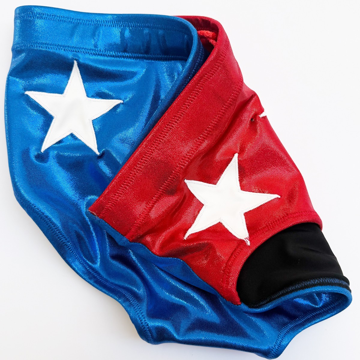 Pro Grade Wrestling Patriotic red white blue Wrestling trunks tights briefs gear