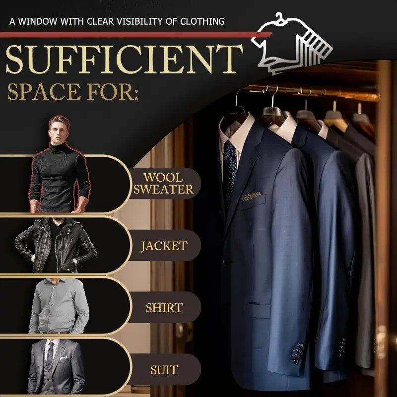 Set of 5 Garment Bag Suit Bag for Storage and Travel 40 Inch Washable Suit Cover