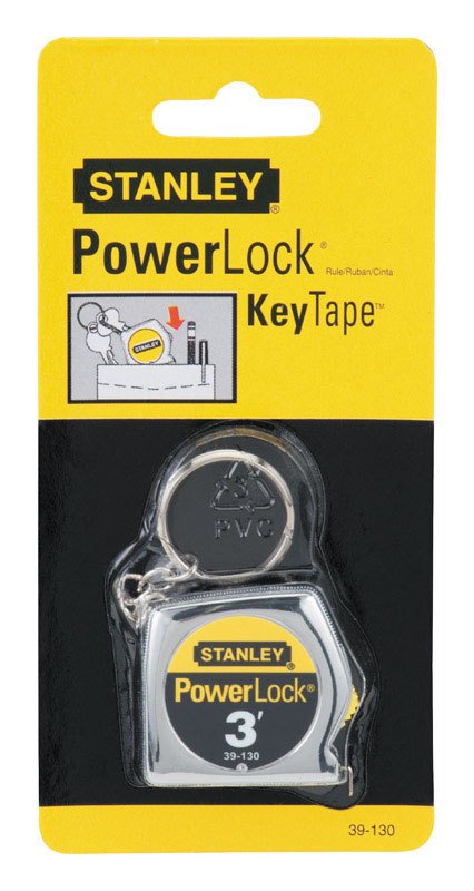 Stanley 39-130 PowerLock Key Chain Tape Measure 1/4 in. W x 3 ft. L