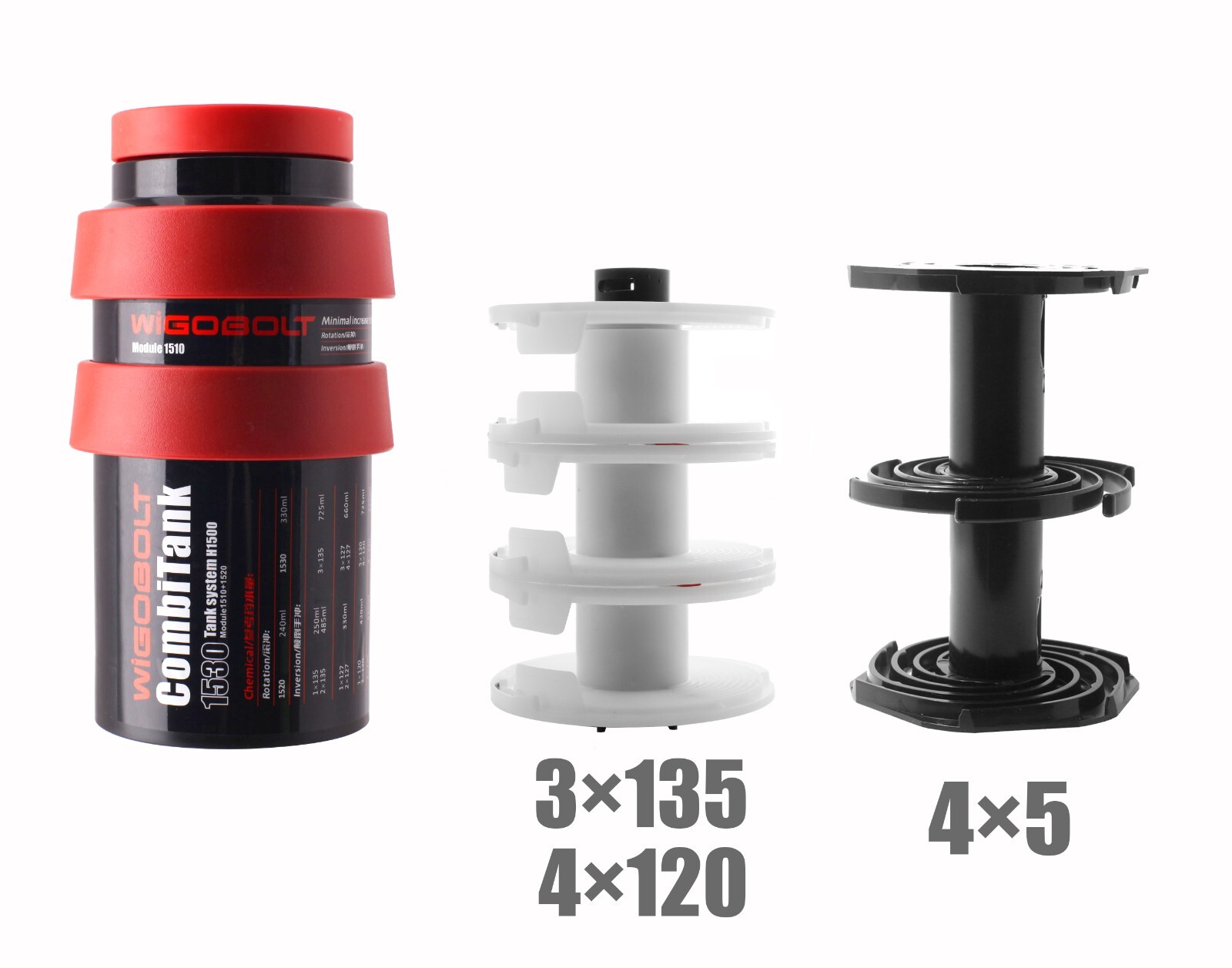 Film Developing Tank 3 Spirals 120 35 4x5 B/W Darkroom Processing US