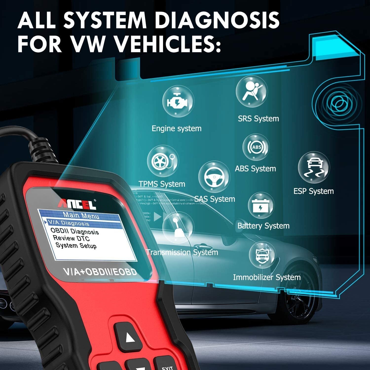 Fit For VW Audi Car Full System OBD2 Scanner Code Reader Scan Tool Oil EPB Reset