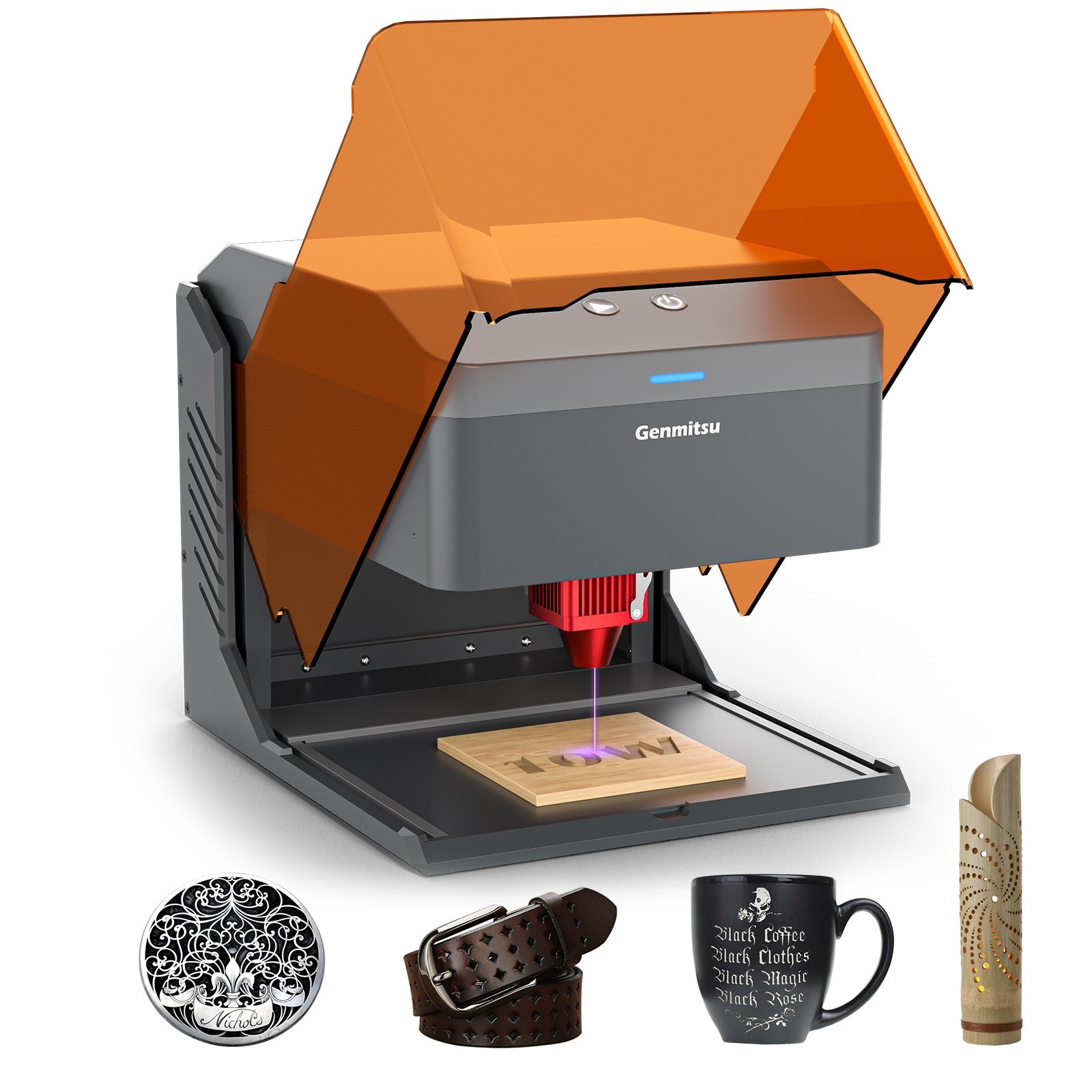 Genmitsu Kiosk Laser Engraver, 10W Power, Light Weight & Portable, APP control