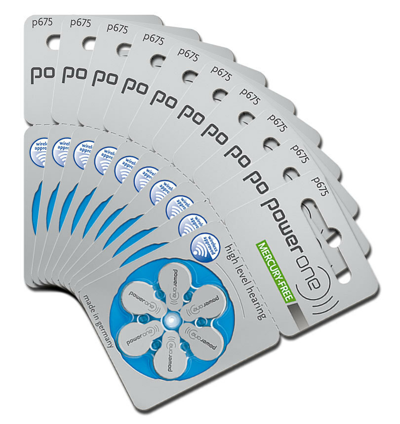 60 Powerone Hearing Aid Batteries Size: 675.  US Seller.  Exp 2029