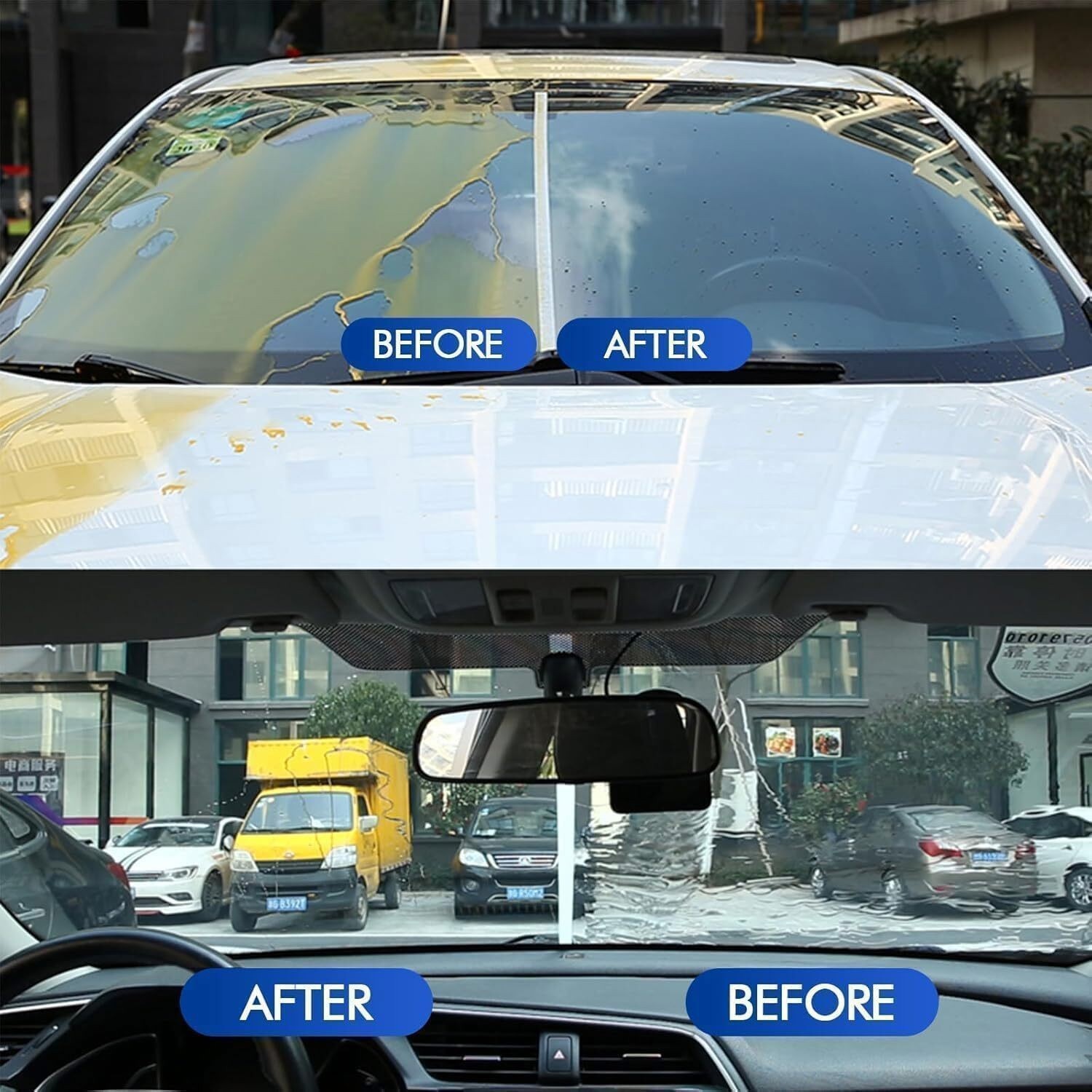 240ML Automotive Oil Film Cleaning Brush Glass Board Car Windows Cleaning Brush