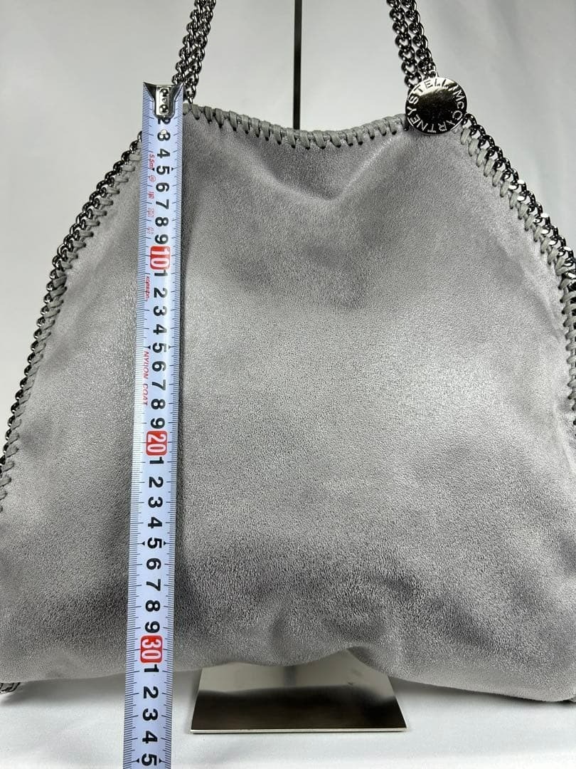 Stella Mccartney Falabella large Fold over Tote Gray Leather Shoulder bag 122611
