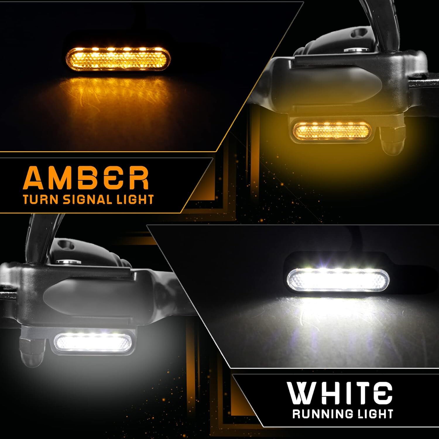 Handlebar LED Turn Signals Blinker Running Light For Harley Sportster 1200 883