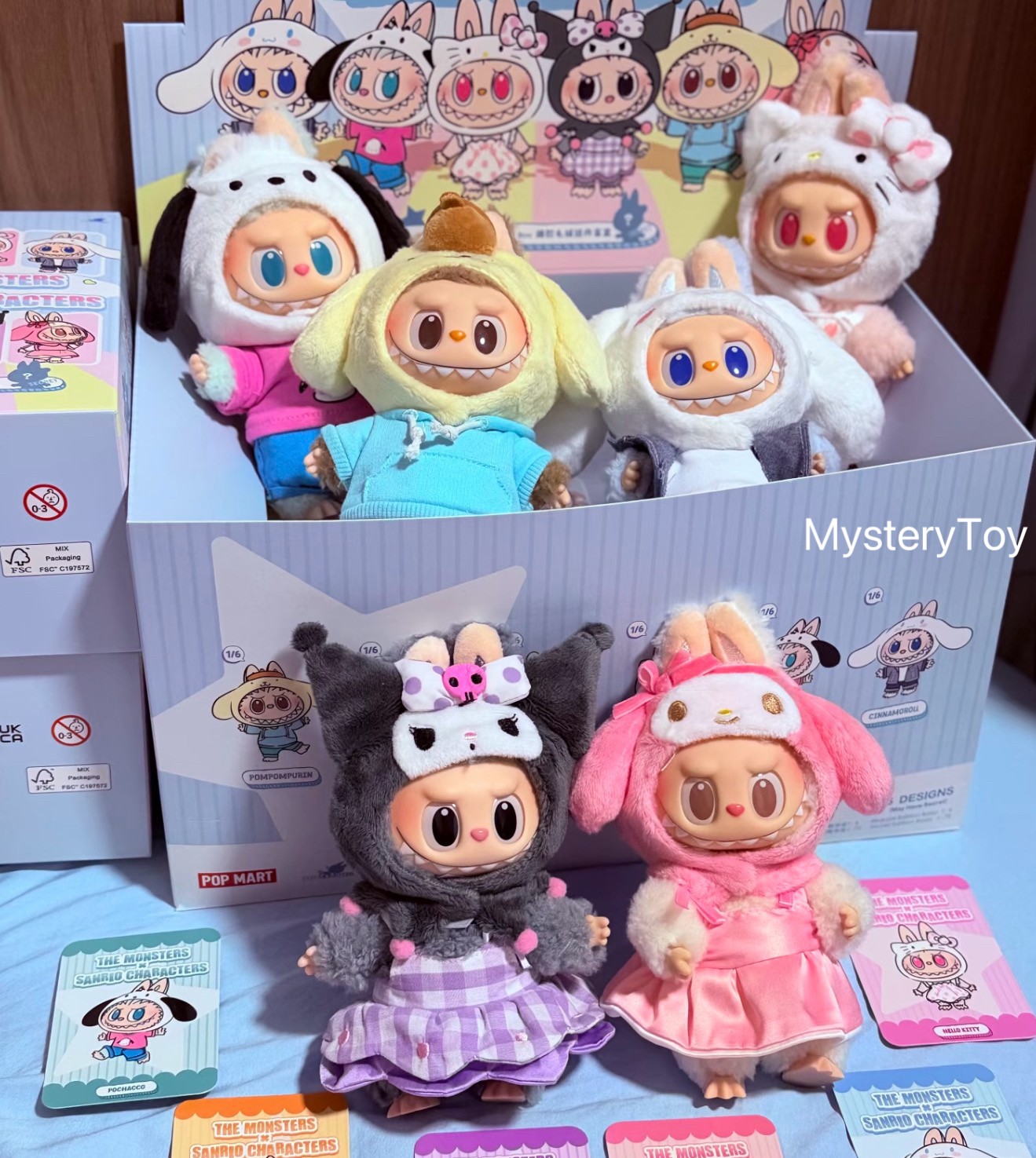 POP MART THE MONSTERS × Sanrio Characters Series Blind Box Vinyl Plush Pendant