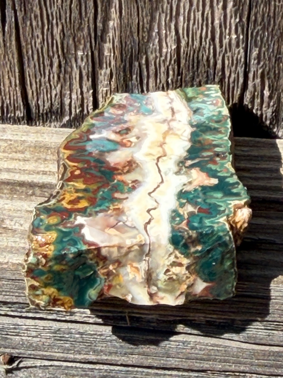 Idaho Sunset Jasper Agate Unpolished Rock Slab