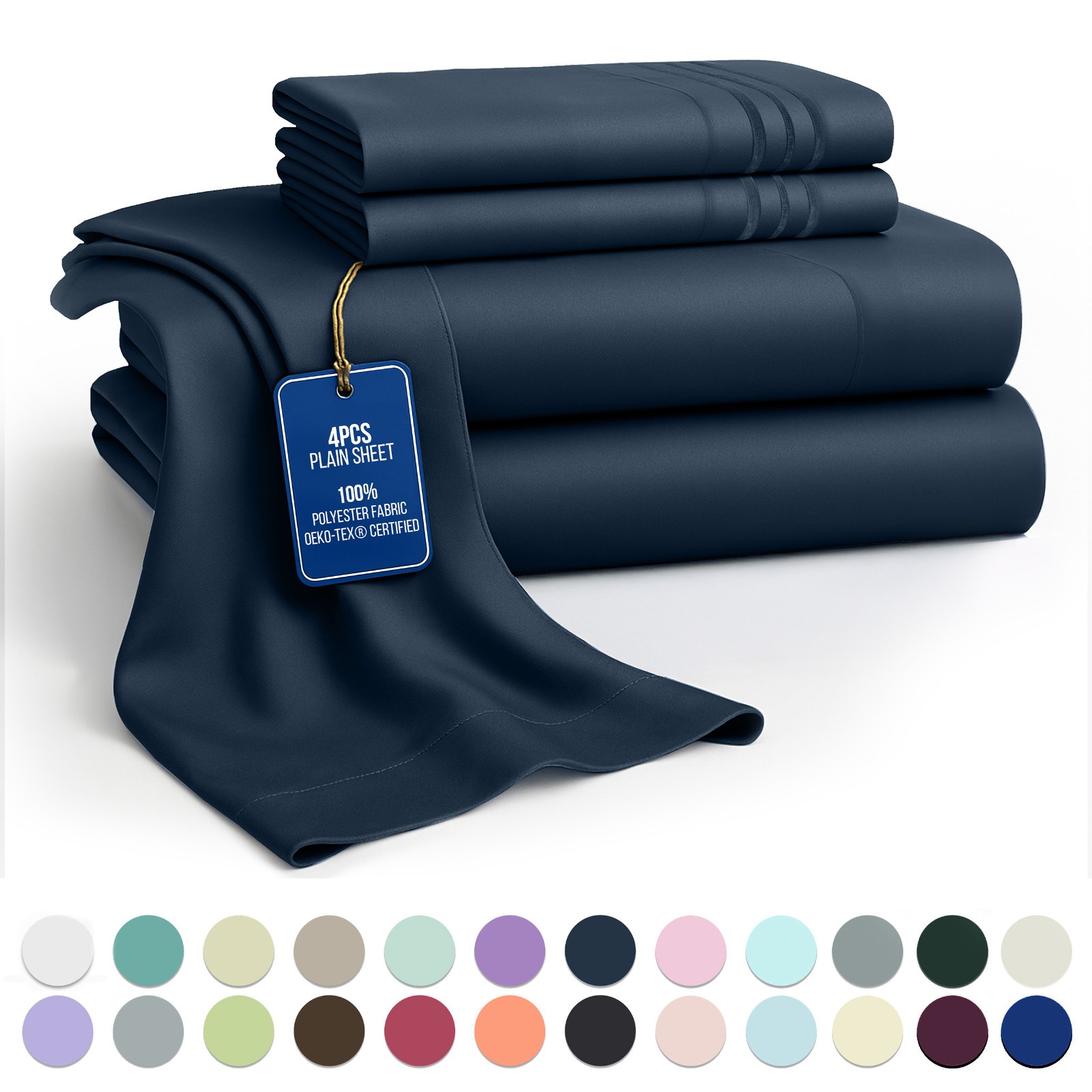 4 Piece Bed sheet set Microfiber Hotel Luxury Ultra Soft Deep Pocket Sheets