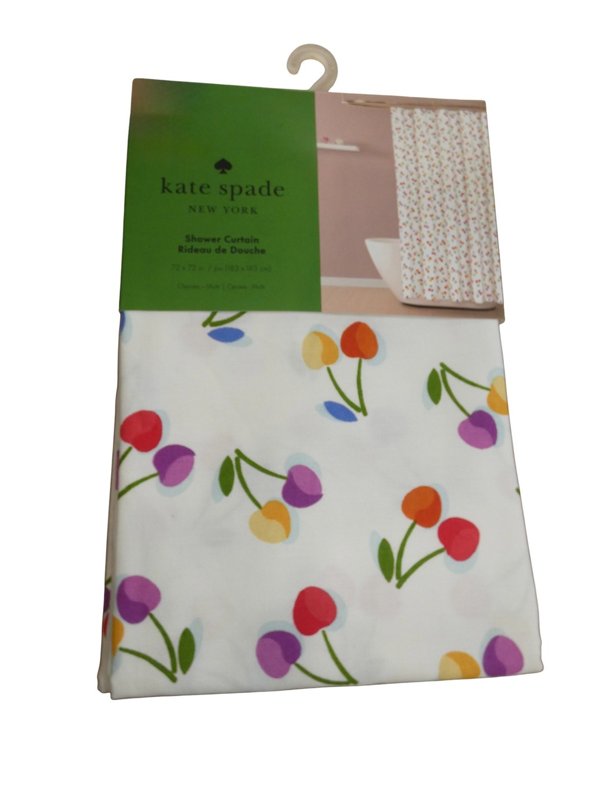 Kate Spade New York Black Bows Fabric Shower Curtain Cotton Blend Your Choice