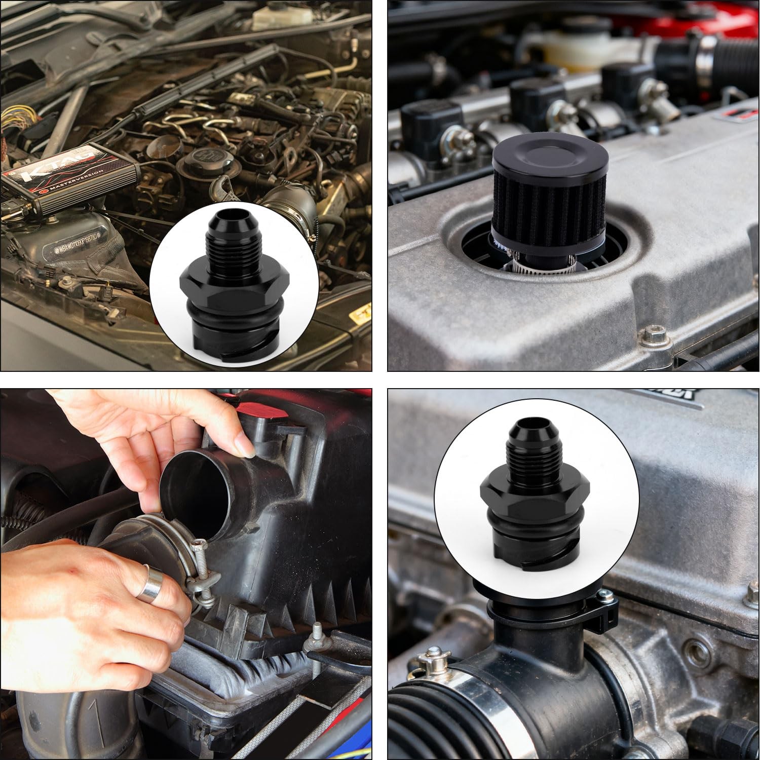 Valve Cover Oil Cap with Breather/Vent Air Filter Compatible With LS LX LSX L...