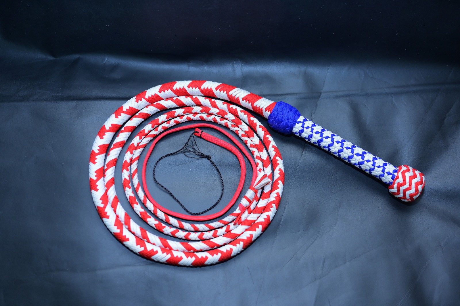Para-cord Nylon whip Stars Design Whip 2.5 to 24 Feet Long 16 Strands Bullwhip