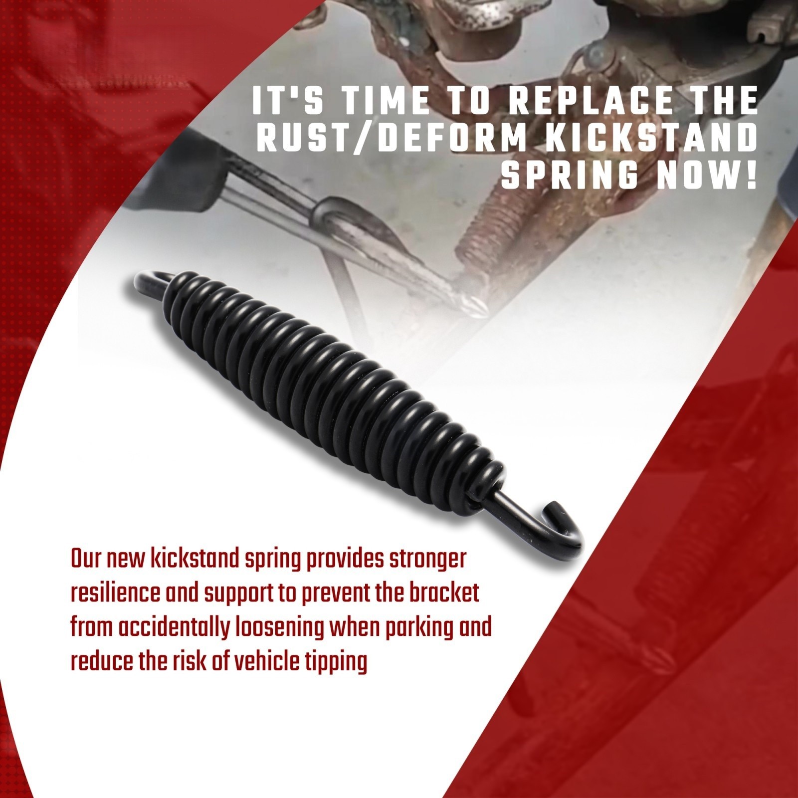 Kickstand Jiffy Stand spring for Harley 99-23 Street Electra Glide 07-17 Softail