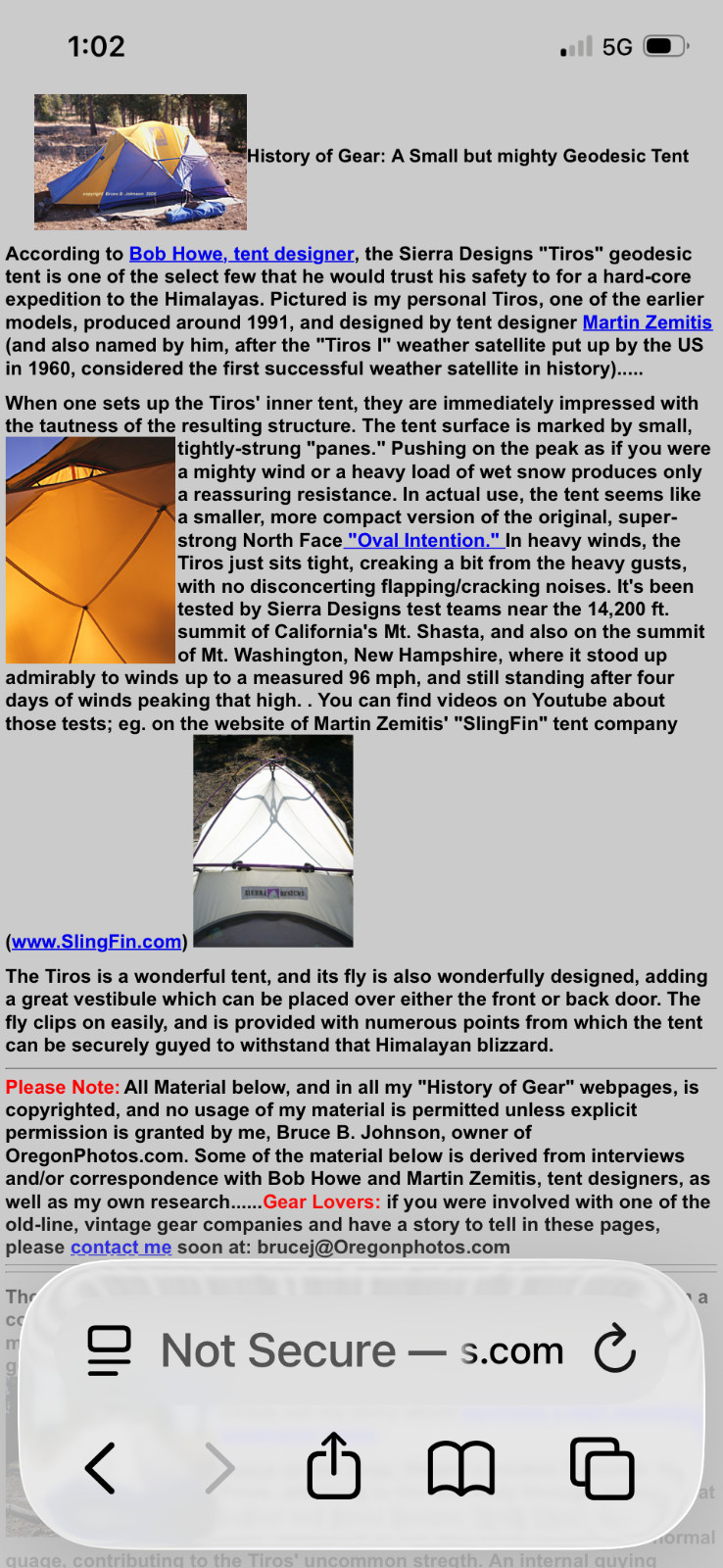 Vintage Sierra Designs Tiros Assault CD 2 person 4 season expedition tent #4