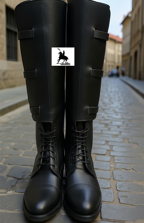 WW1 BRITISH ARMY MILITARY HORSE RIDING OFFICER BUCKLE BOOTS - All Size available