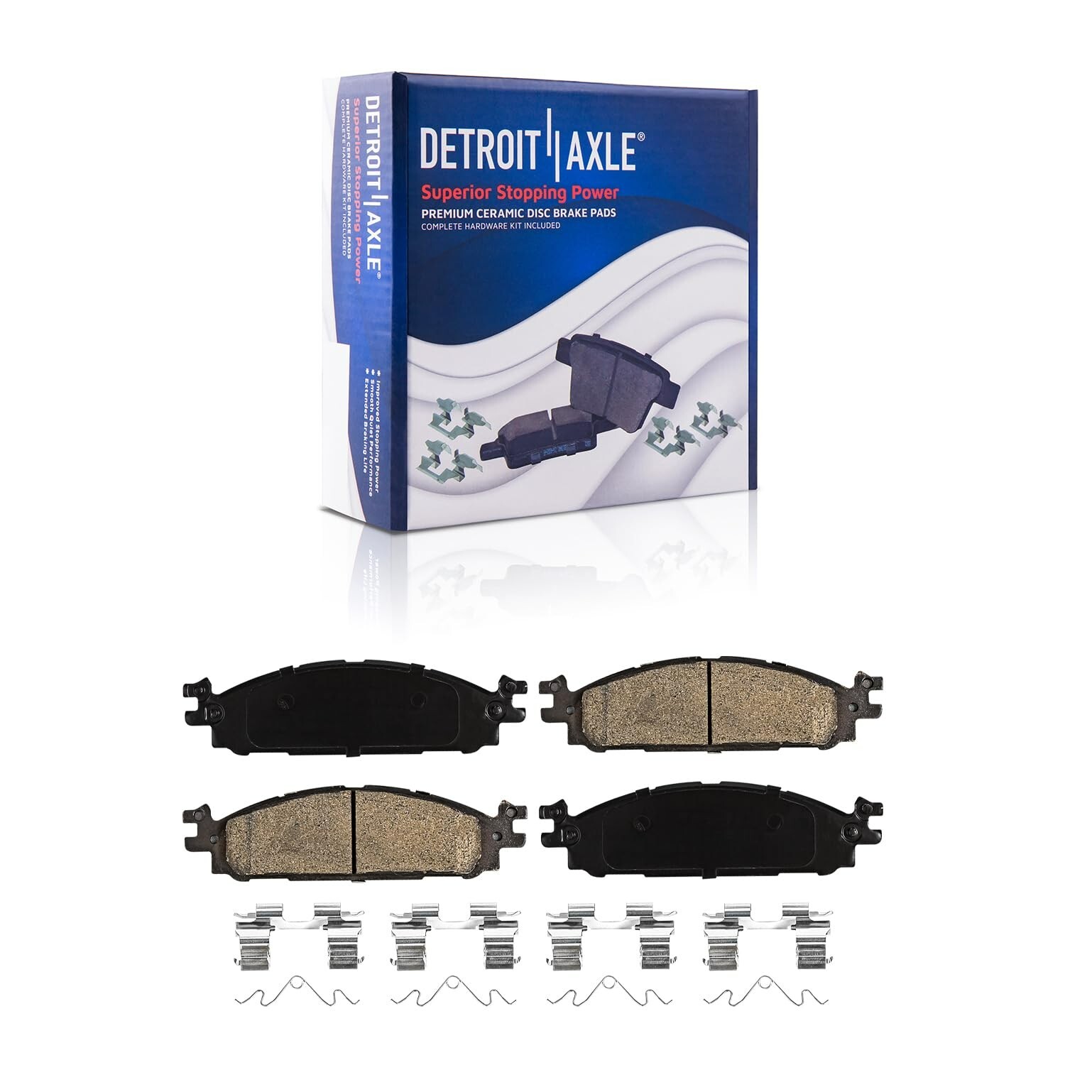 For Ford Explorer Taurus Flex Lincoln MKS MKT Front Rear Ceramic Brake Pads Kit
