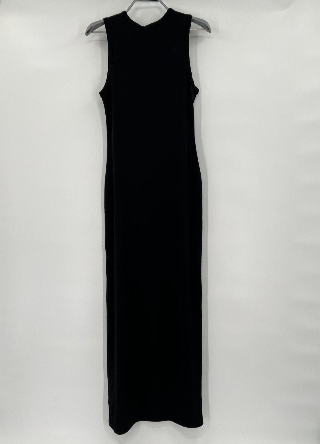Quince Women’s Black Tencel Jersey Tank Maxi Dress sz S NWT Side Slit Sleeveless