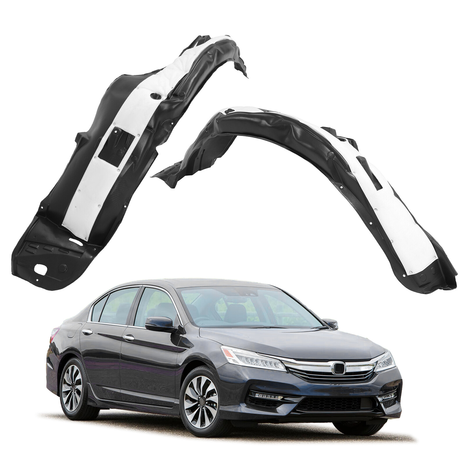 Fender Liners Set Front Left and Right For 2016-2017 Honda Accord Sedan